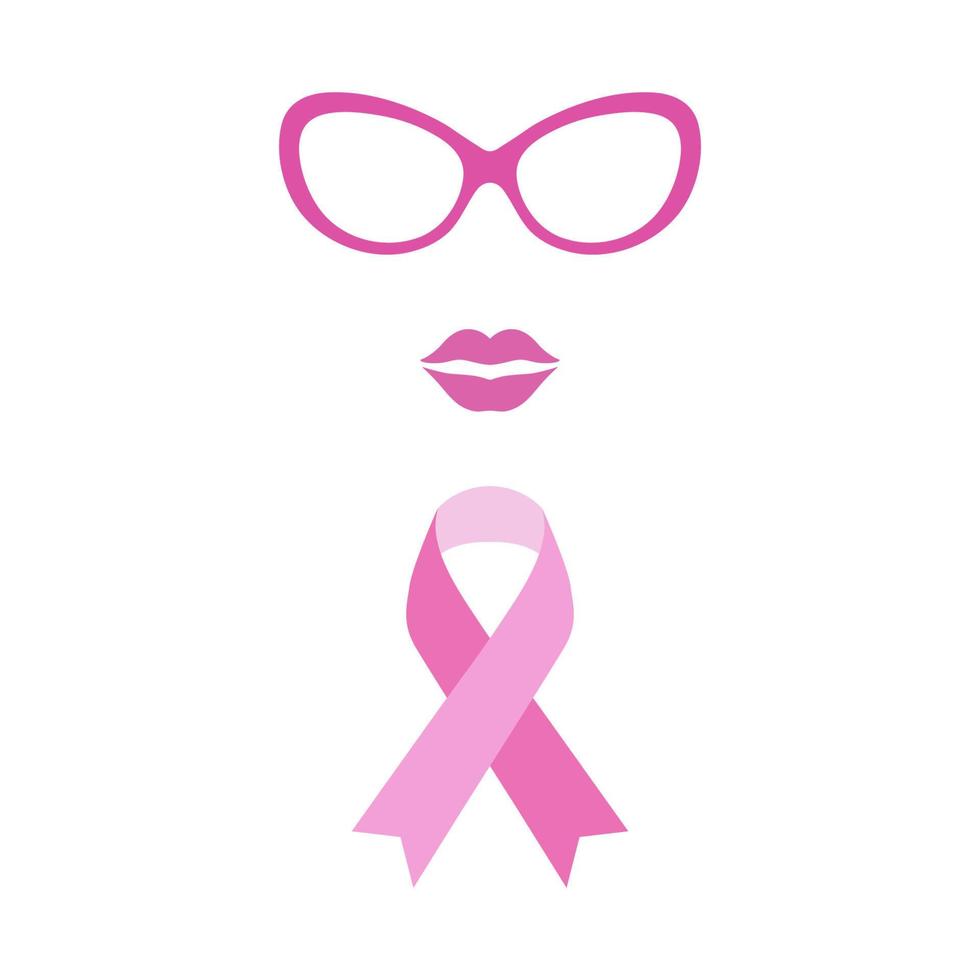 ruban rose symbole de sensibilisation au cancer du sein chez les femmes vecteur