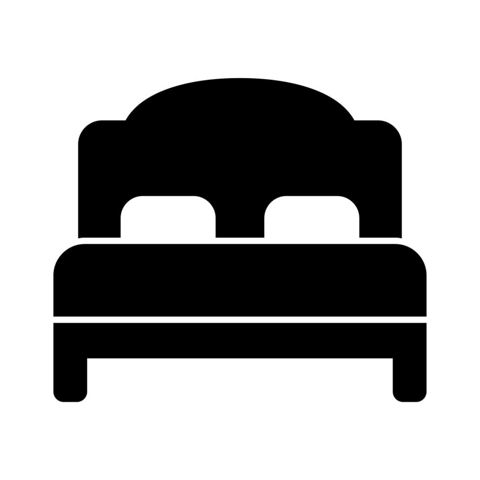 icône plate de lit vecteur