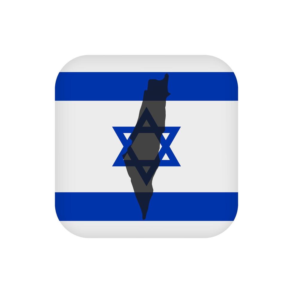 drapeau d'Israël, couleurs officielles. illustration vectorielle. vecteur