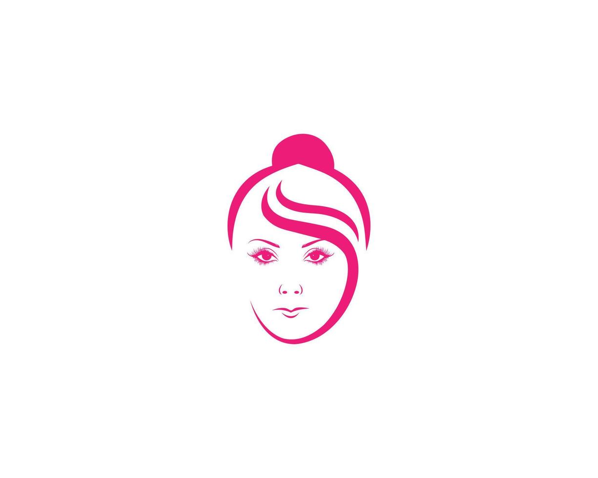 beauté créative femme visage logo symbole illustration vectorielle. vecteur