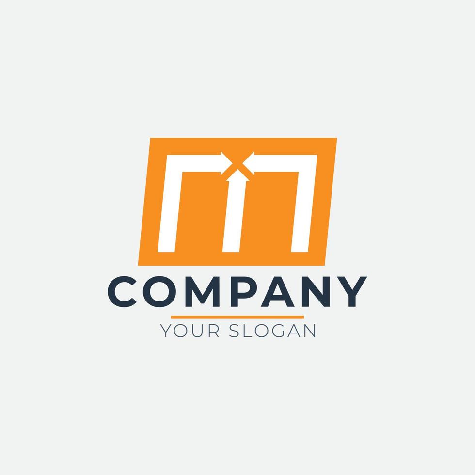 m logo initial. logo de la lettre m. création de logo m géométrique créatif moderne. vecteur