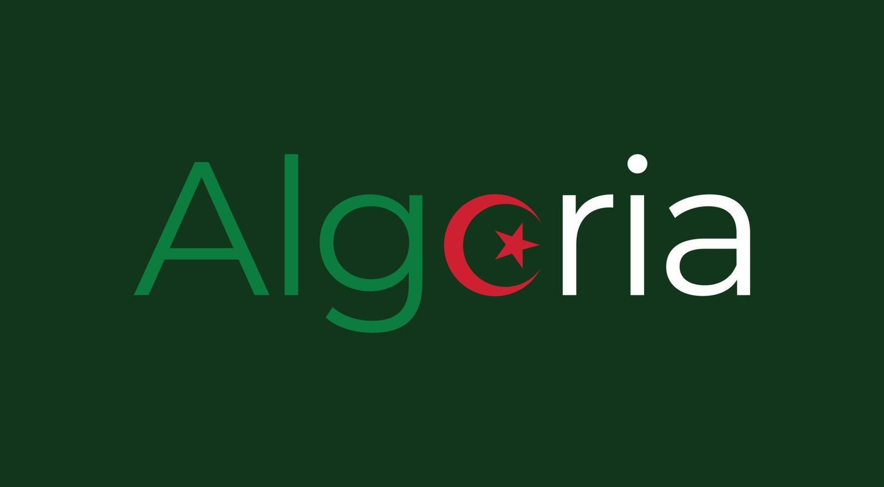 conception de typographie de l'algerie vecteur