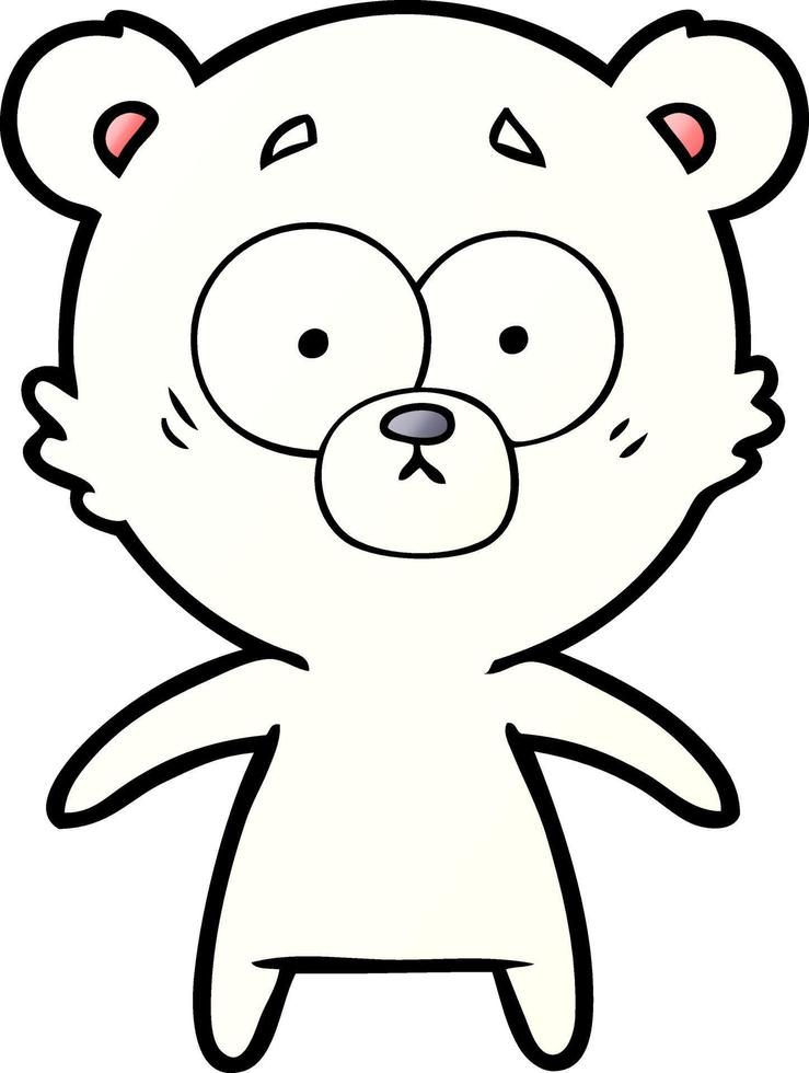 personnage d'ours polaire de vecteur en style cartoon