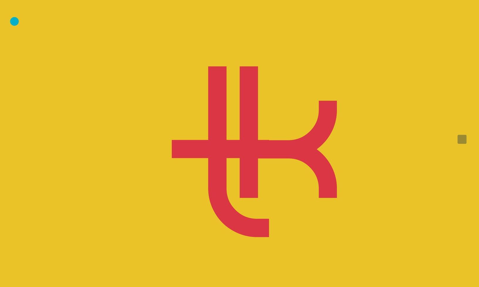 alphabet lettres initiales monogramme logo tk, kt, t et k vecteur