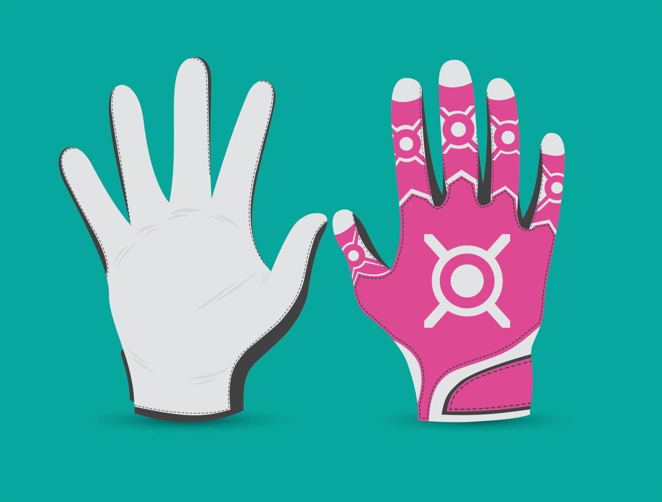 illustration vectorielle de conception de gant de sport, avec motif moderne vecteur