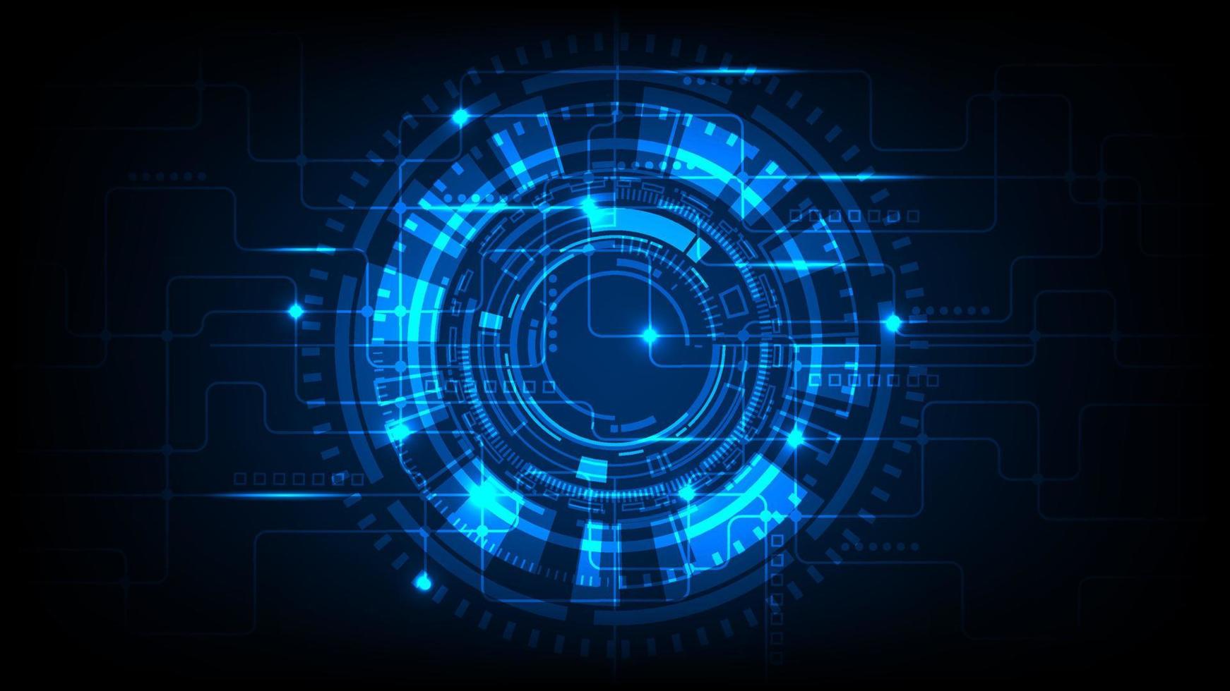 technologie de circuit numérique abstraite de vecteur bleu avec communication de concept.