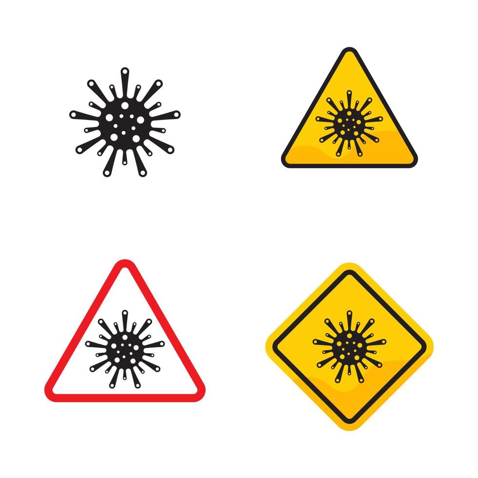 conception de modèle d'icône d'illustration vectorielle de virus vecteur