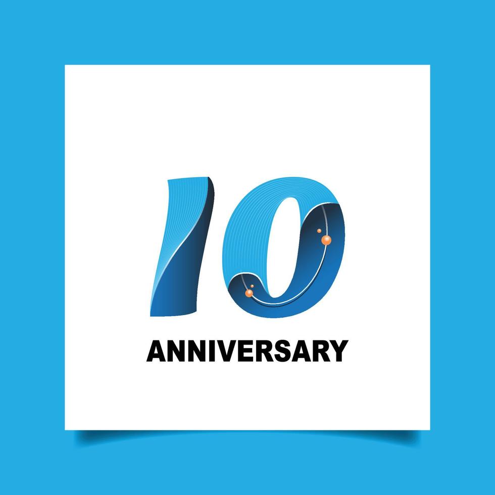 Logo du 10e anniversaire vecteur