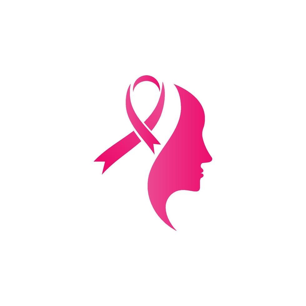 icône de cancer du sein ruban rose vecteur