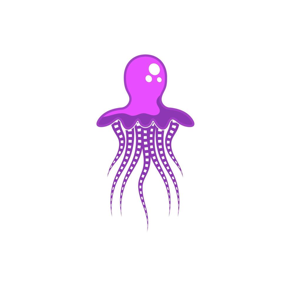illustration de conception d'icône de vecteur de méduses