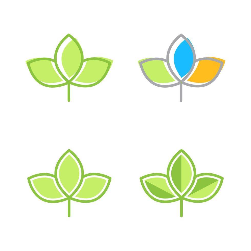 illustration de conception d'icône de vecteur d'élément végétalien