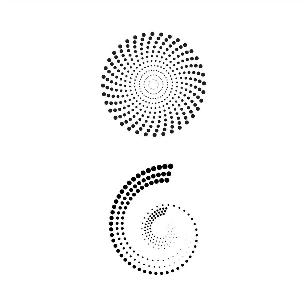 vecteur de points de cercle de demi-teinte