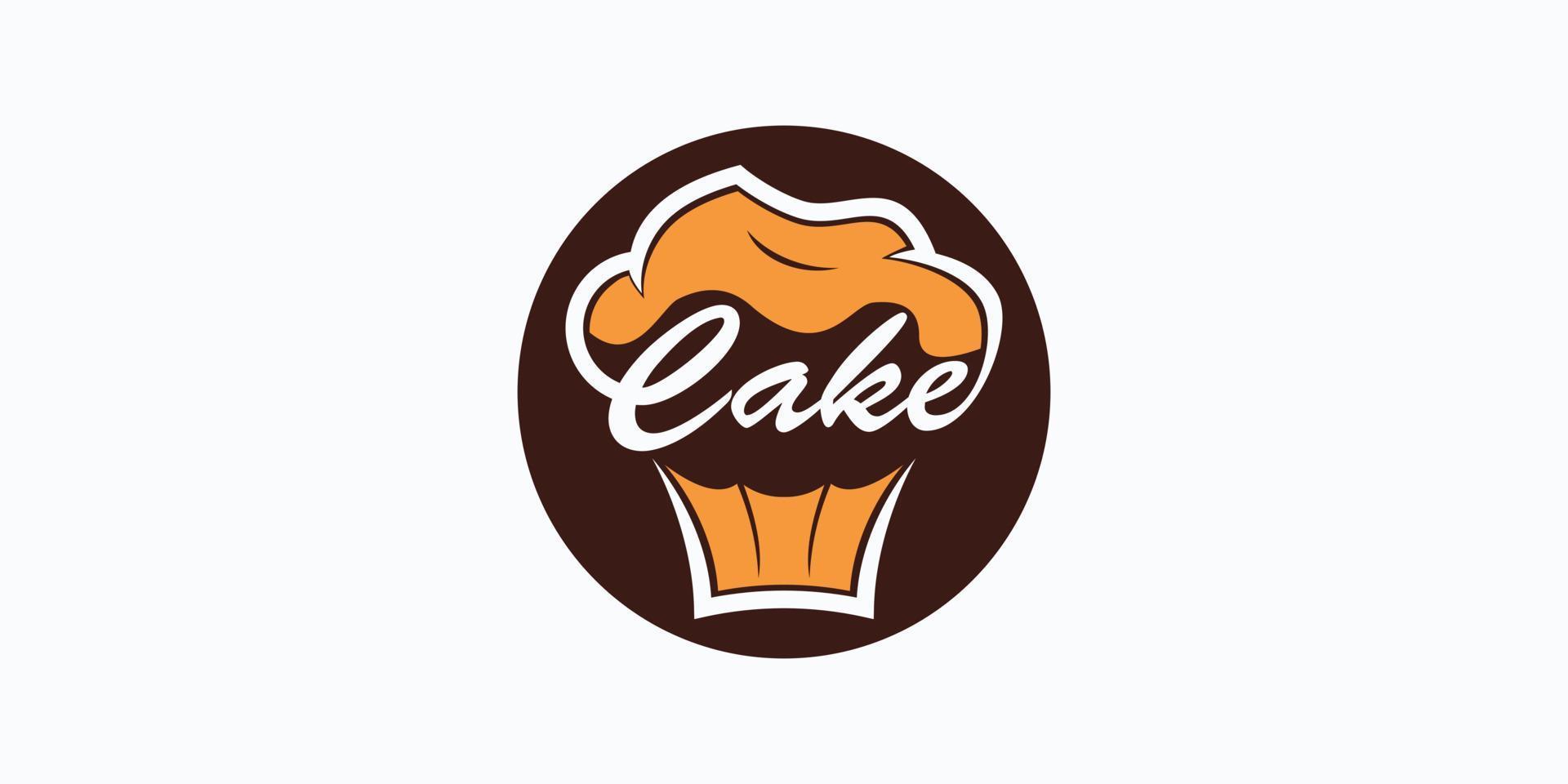 vecteur de conception de logo de gâteau avec concept créatif pour votre pâtisserie