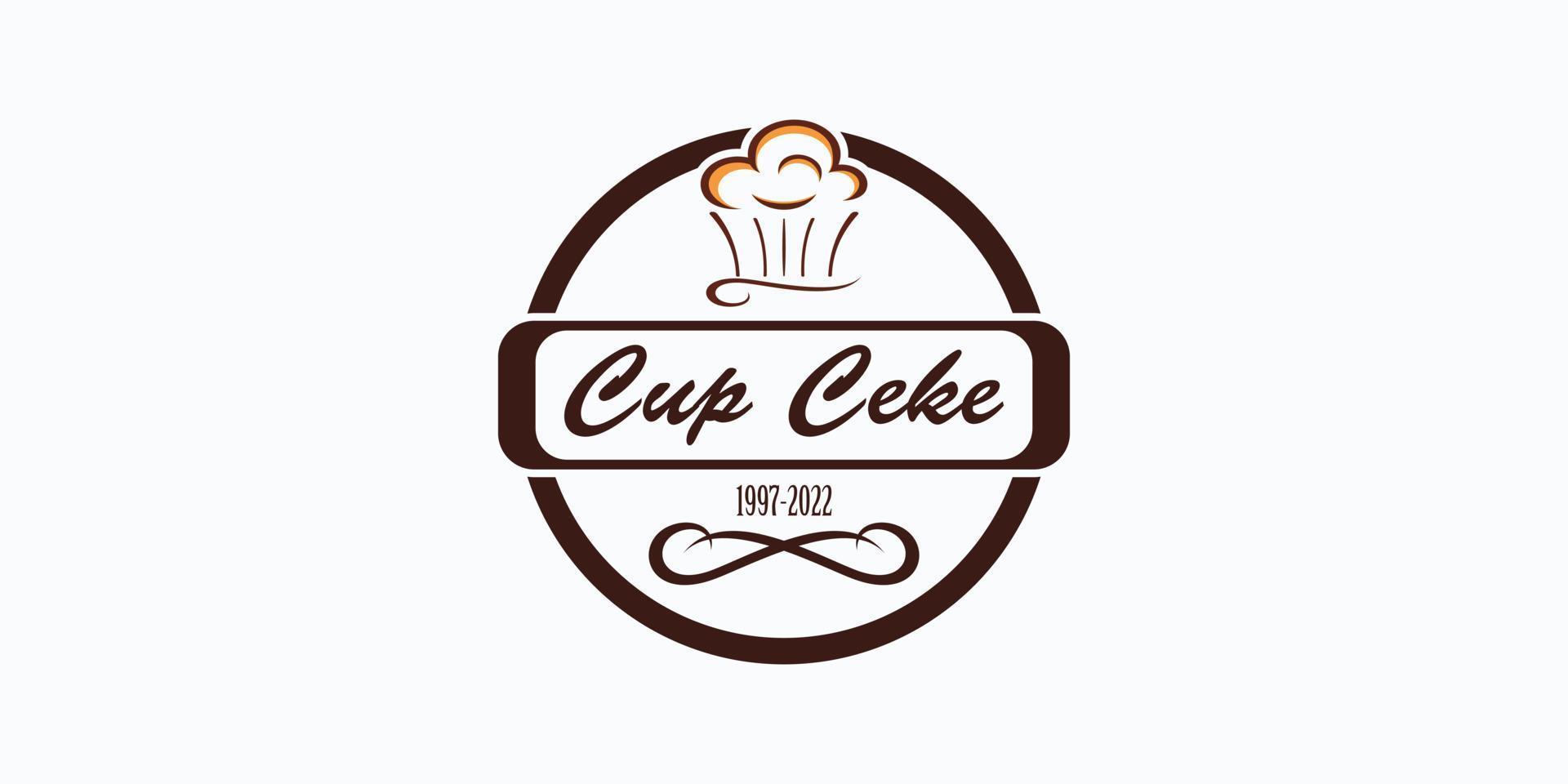 vecteur de conception de logo de gâteau avec concept créatif pour votre pâtisserie