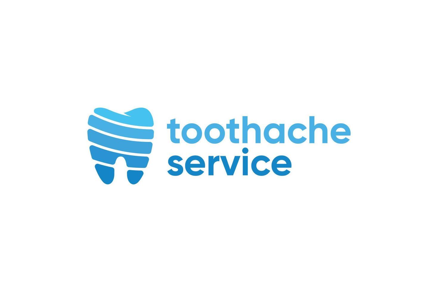 symbole du logo du service de dent vecteur