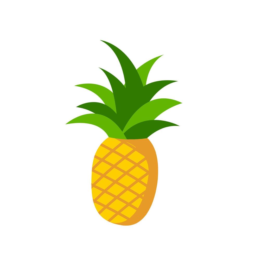 joli clipart d'ananas sur la version dessin animé vecteur