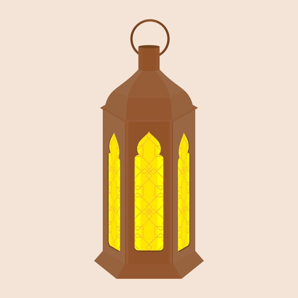 lampe de ramadan arabe à motifs debout modifiable illustration vectorielle isolée à des fins de thème occasionnel islamique telles que le ramadan et l'aïd également les besoins de conception de la culture arabe vecteur