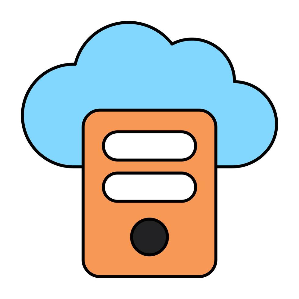 icône de conception parfaite du serveur cloud vecteur
