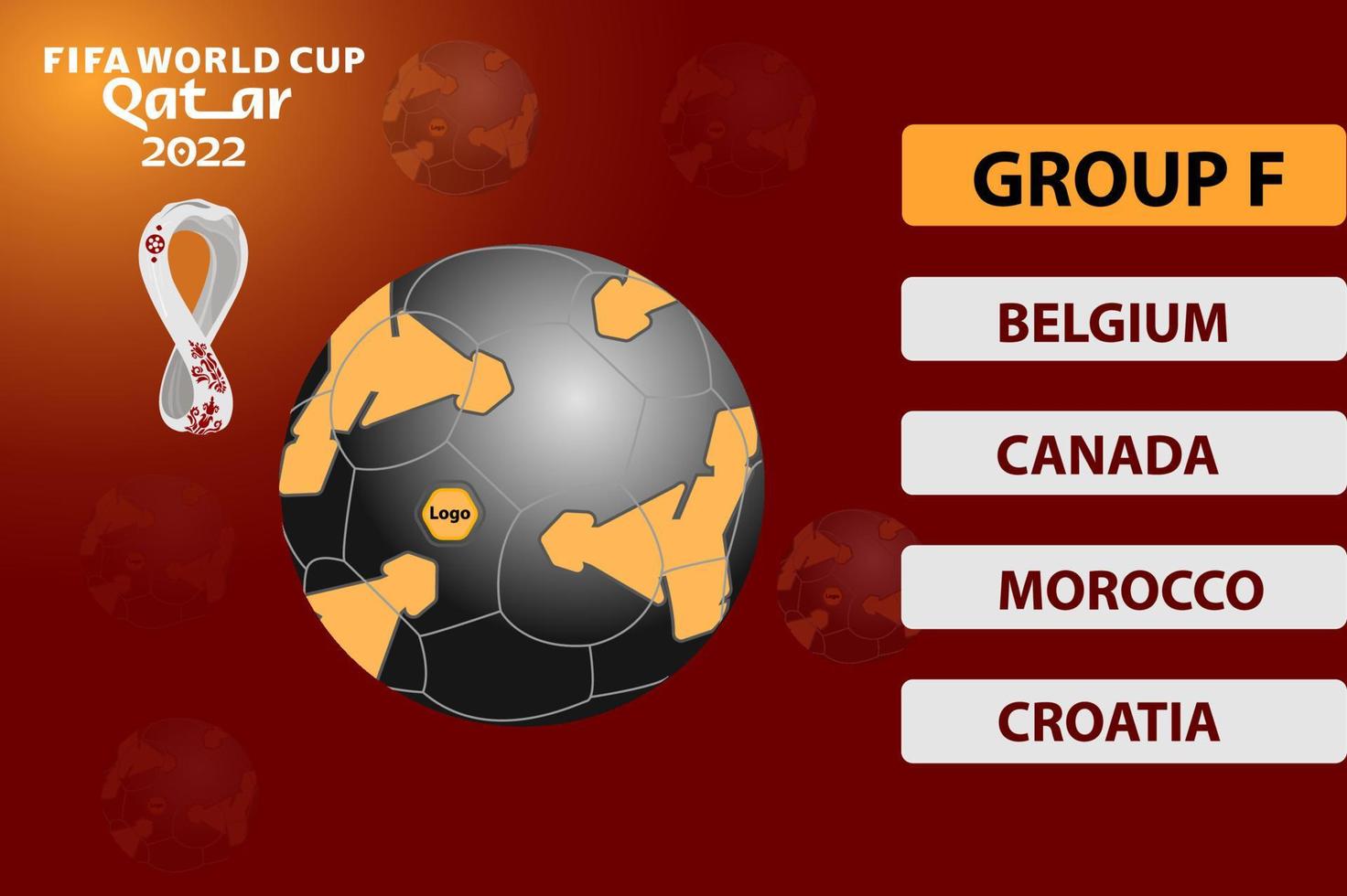 fifa world cup 2022 qatar football group design banner fichier de rendu vecteur