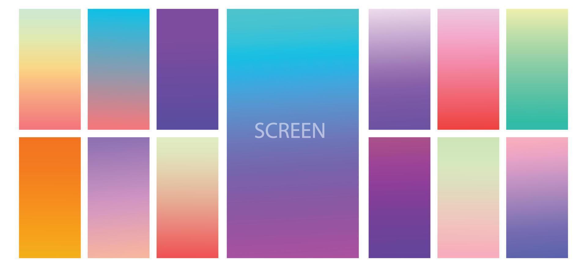 fond dégradé de vecteur d'écran moderne. dégradé de couleurs lisse et vibrant pour les applications mobiles, l'interface utilisateur, la conception ux. dégradé de couleurs douces et lumineuses pour les applications.