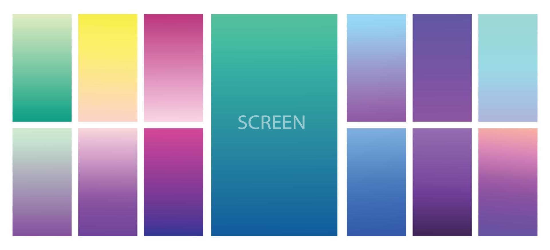 fond dégradé de vecteur d'écran moderne. dégradé de couleurs lisse et vibrant pour les applications mobiles, l'interface utilisateur, la conception ux. dégradé de couleurs douces et lumineuses pour les applications.