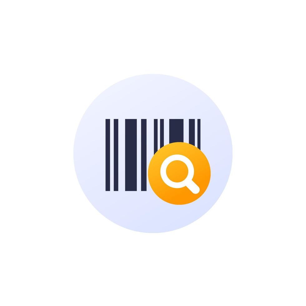 identification de code à barres ou icône de recherche, vecteur