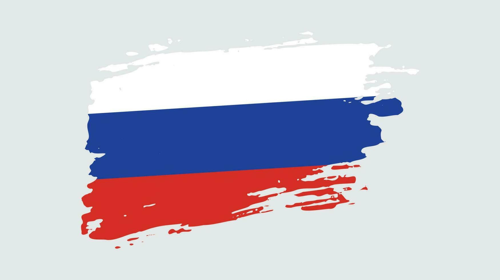 vecteur de drapeau de la russie abstraite professionnelle de peinture à la main