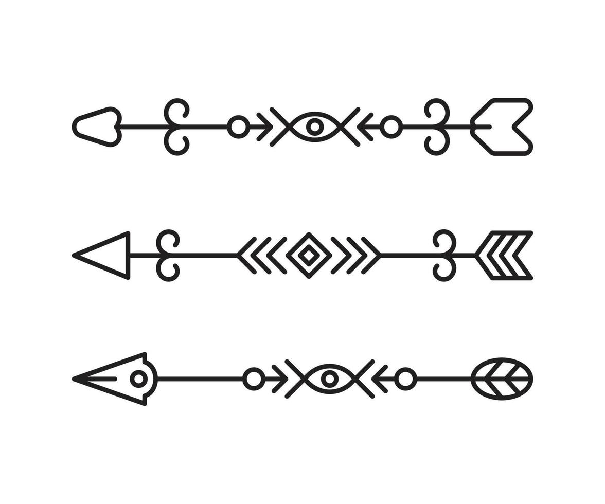 flèches décoration dessin au trait illustration vecteur