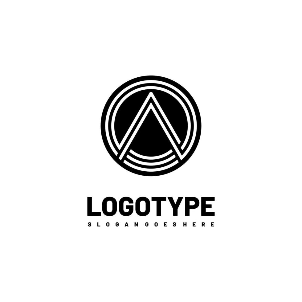 concept de design simple et créatif de la lettre initiale du logo aa moderne vecteur