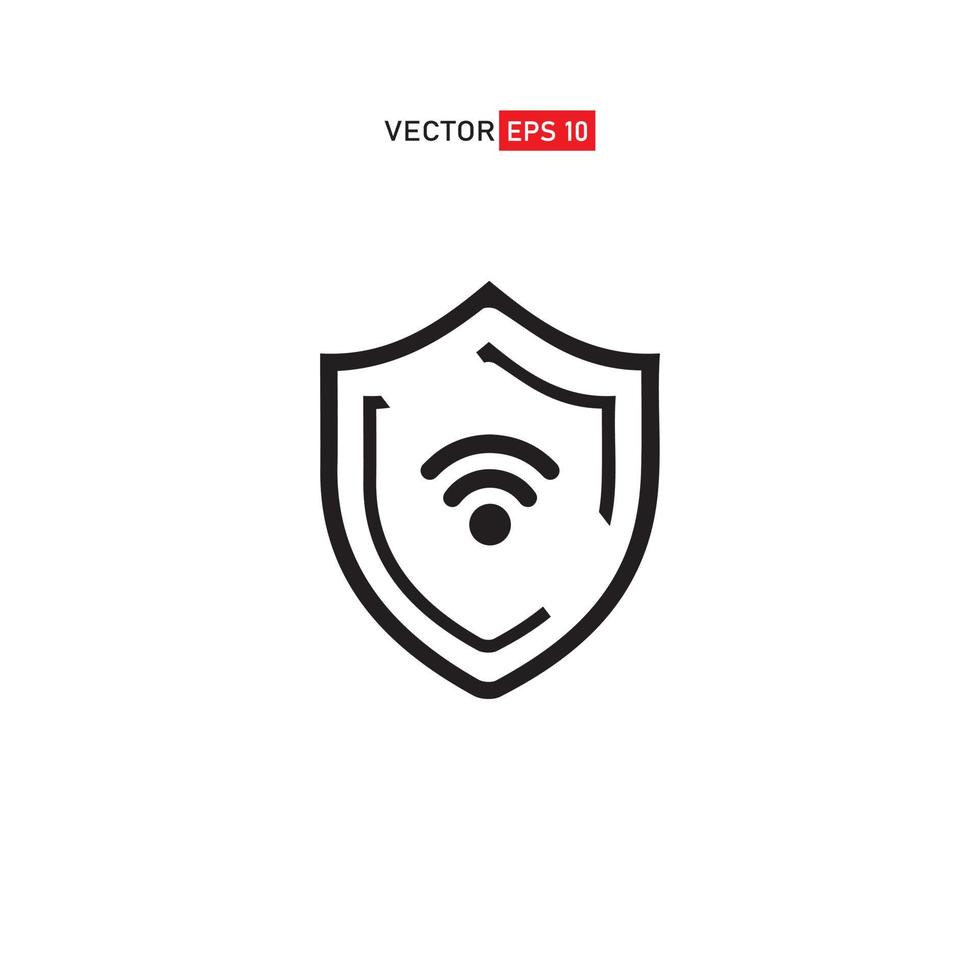 Wi-Fi protégé. Réseau privé. bouclier avec symbole wi-fi. vpn - réseau privé virtuel. vecteur bouclier 5 icône. icône Internet de sécurité. icône de sécurité. protection activée. sécurité active. pare-feu