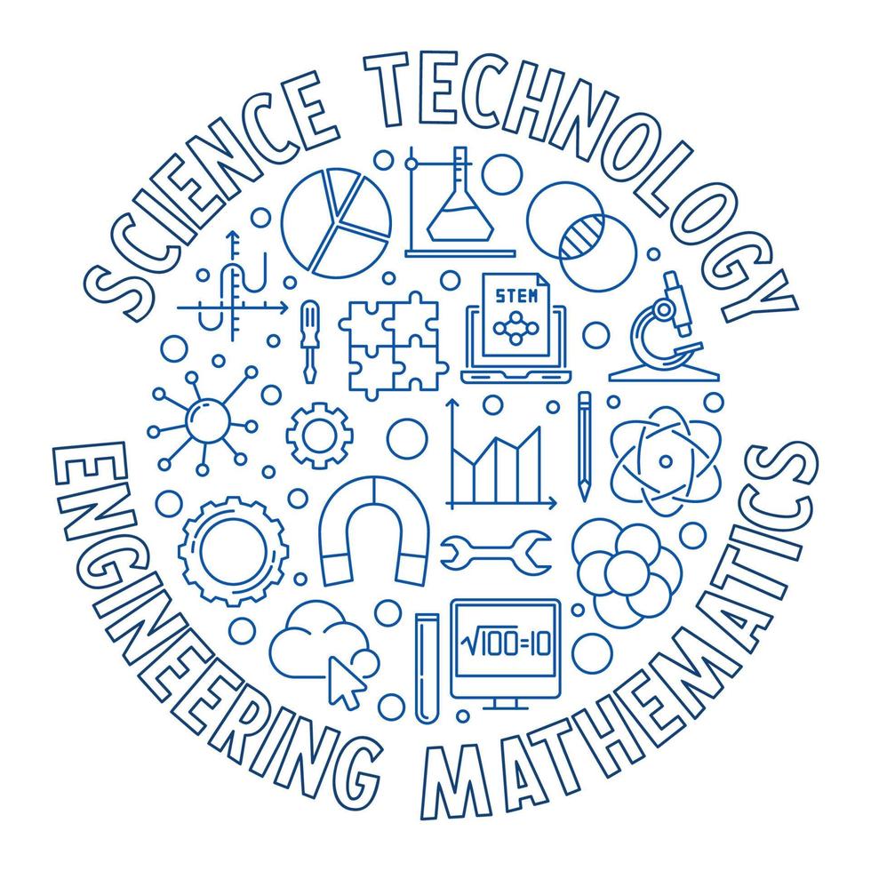 vecteur science tige ronde concept bannière ou illustration