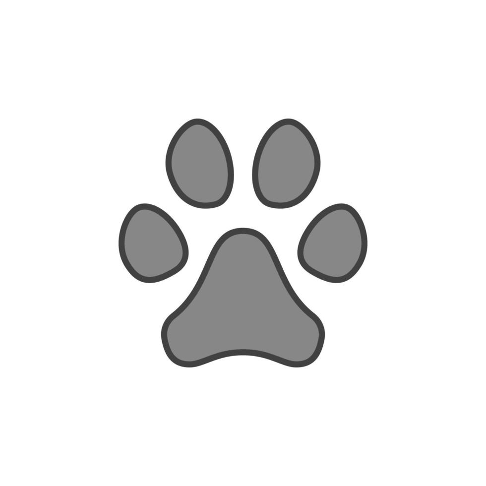 icône ou signe coloré de concept de vecteur d'empreinte de patte de chien ou de chat