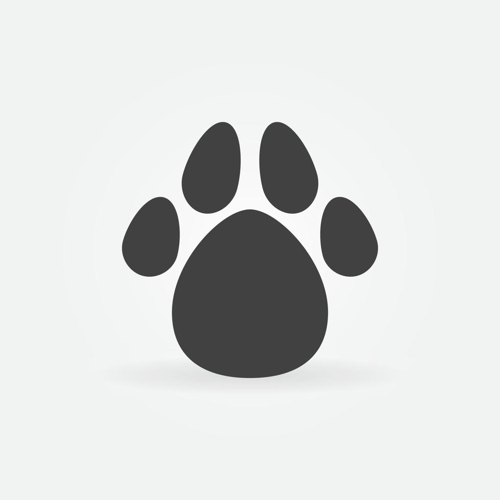 icône ou signe minimal de concept de vecteur d'empreinte d'animal de compagnie animal
