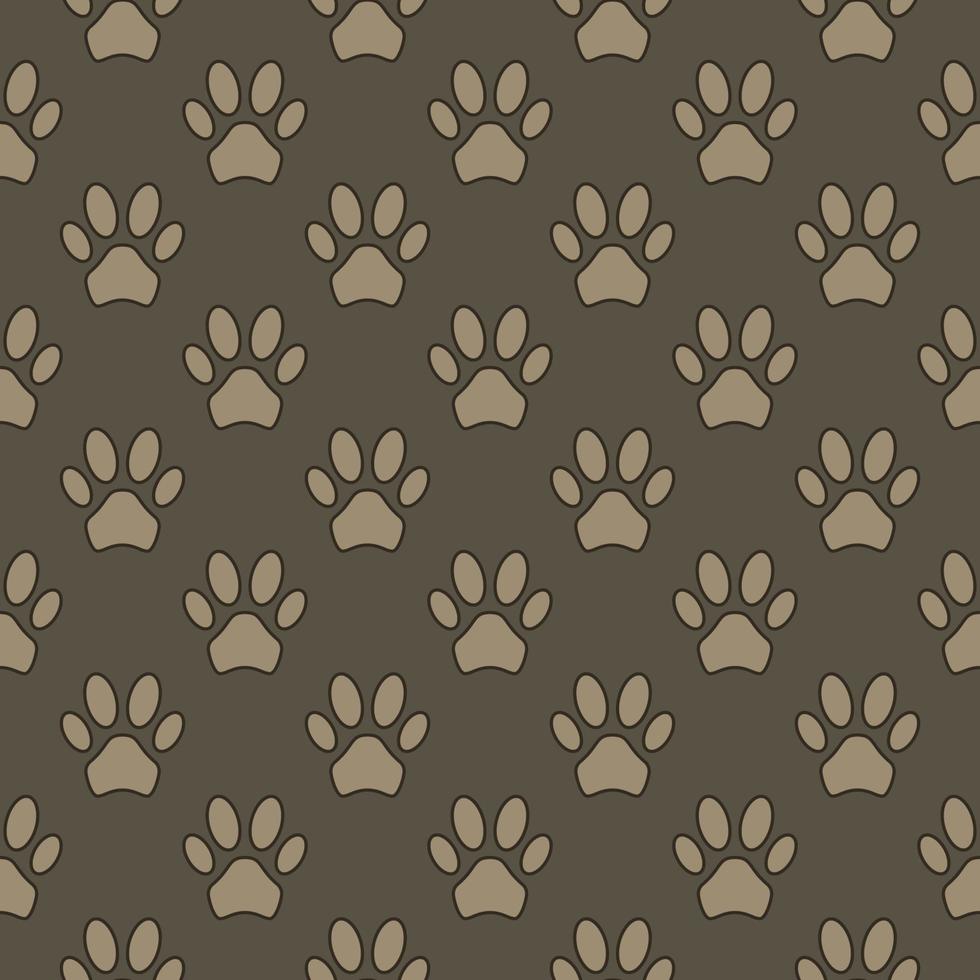 chat ou chien empreinte marron modèle moderne vectorielle continue vecteur