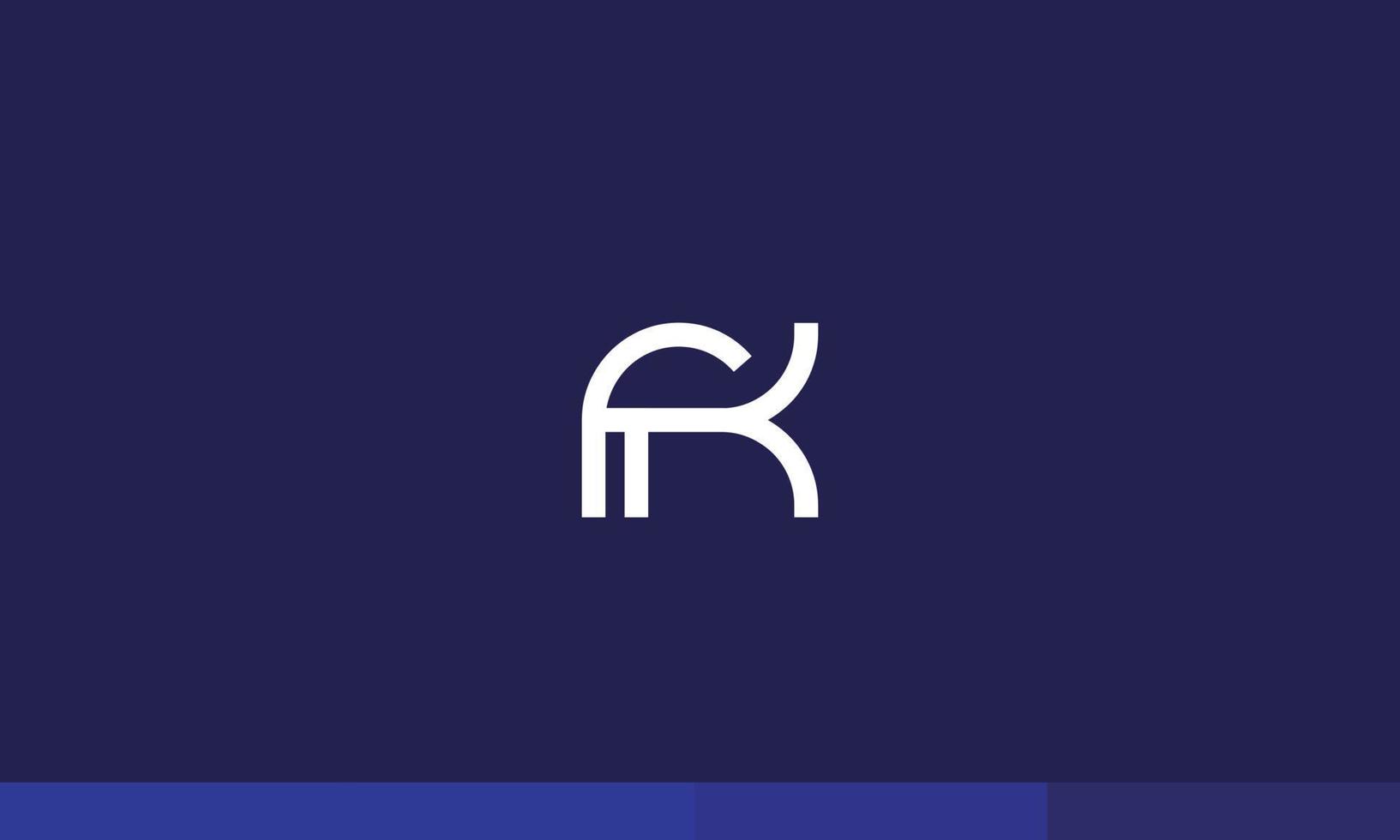 alphabet lettres initiales monogramme logo fk, kf, f et k vecteur