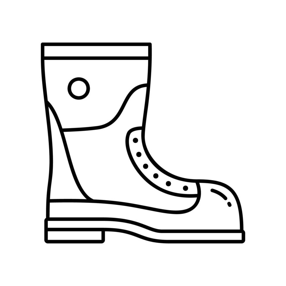 icône de démarrage pour chaussure de travail dans la ferme dans un style de contour noir vecteur