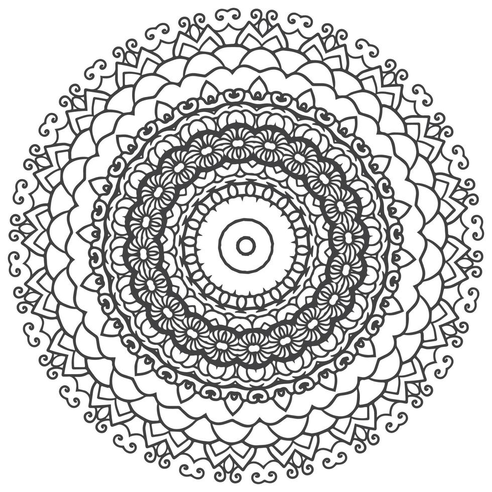 livre de coloriage de mandalas. conception de vecteur originale. ornement mandala à motif rond parfait pour une utilisation dans tout autre type de conception