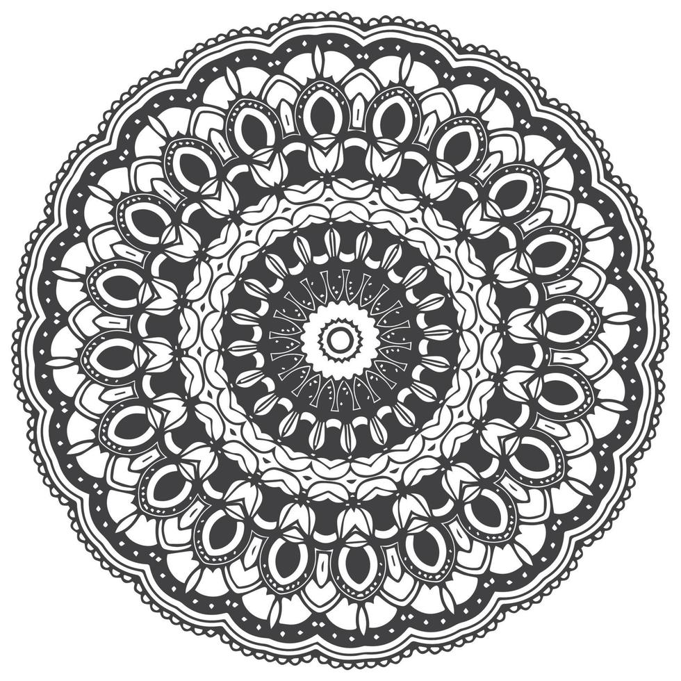 livre de coloriage de motif de mandala.ornement mandala rond parfait pour une utilisation dans tout autre type de conception. vecteur oriental, éléments de conception de tissage.