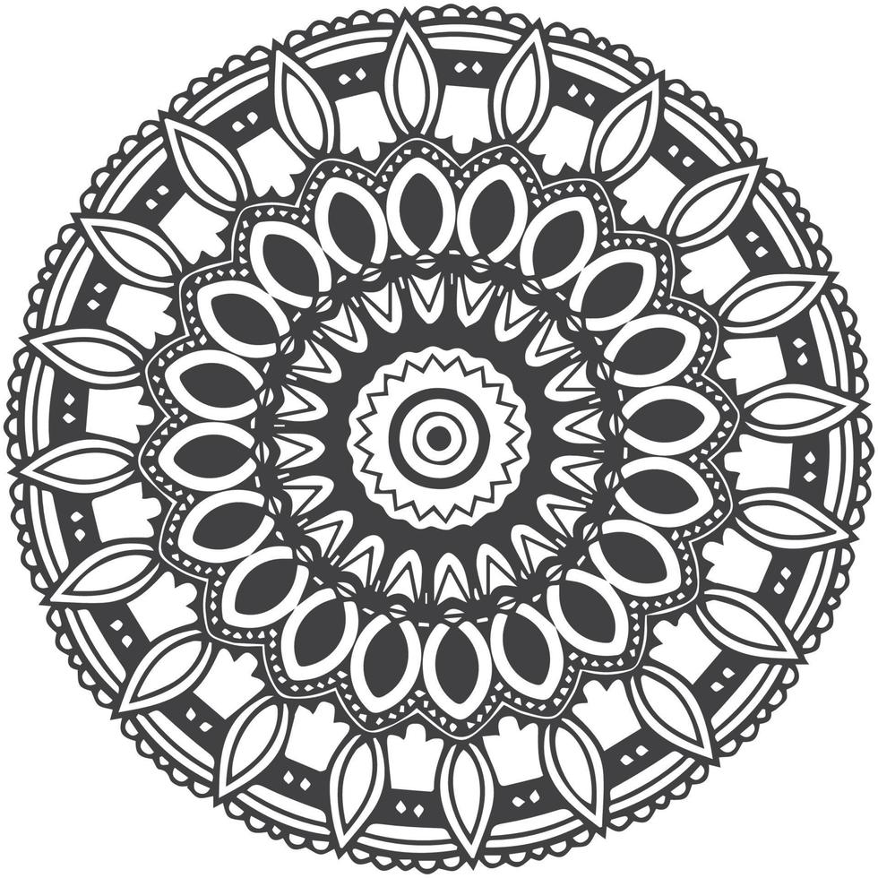 livre de coloriage de motif de mandala.ornement mandala rond parfait pour une utilisation dans tout autre type de conception. vecteur oriental, éléments de conception de tissage.