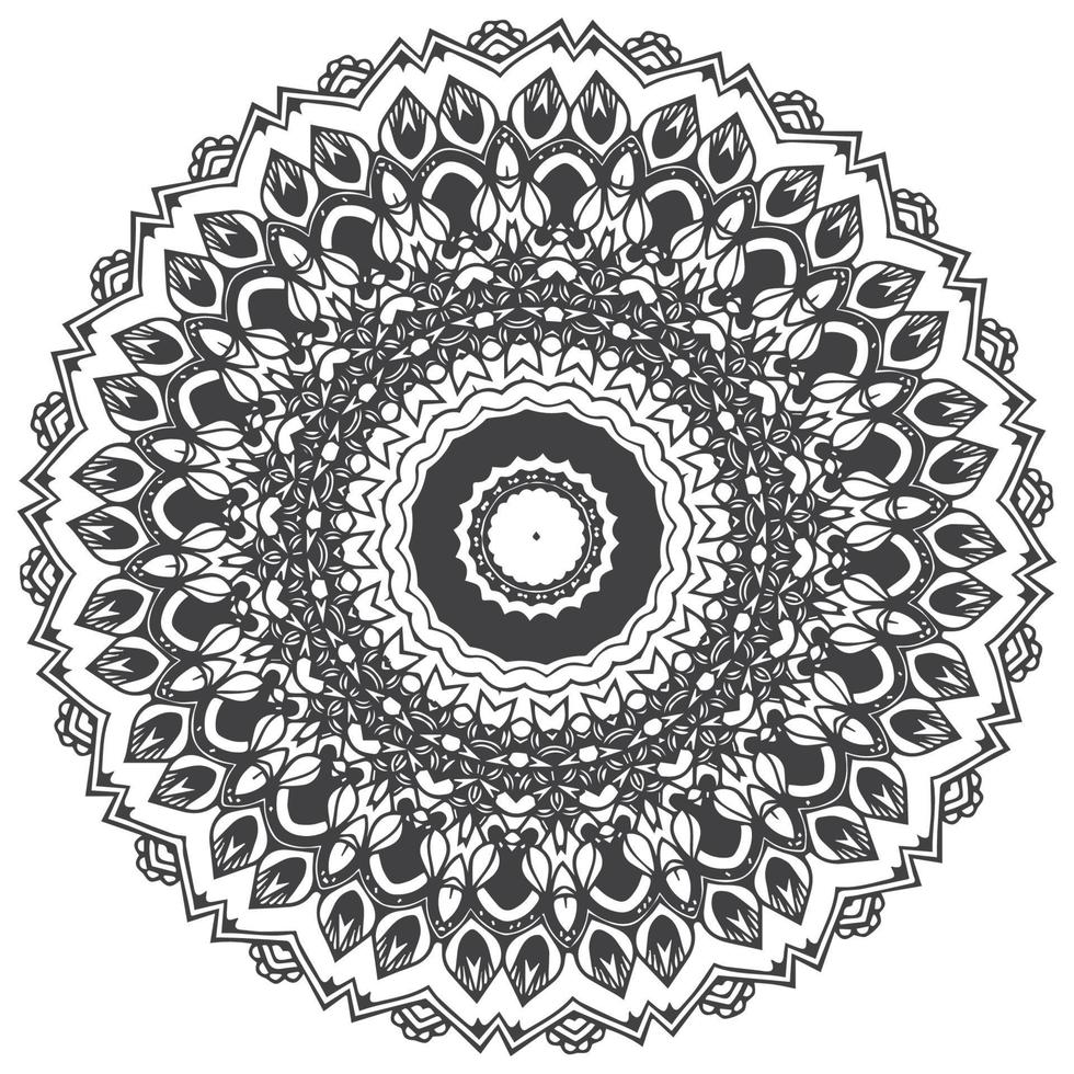 livre de coloriage de motif de mandala.ornement mandala rond parfait pour une utilisation dans tout autre type de conception. vecteur oriental, éléments de conception de tissage.