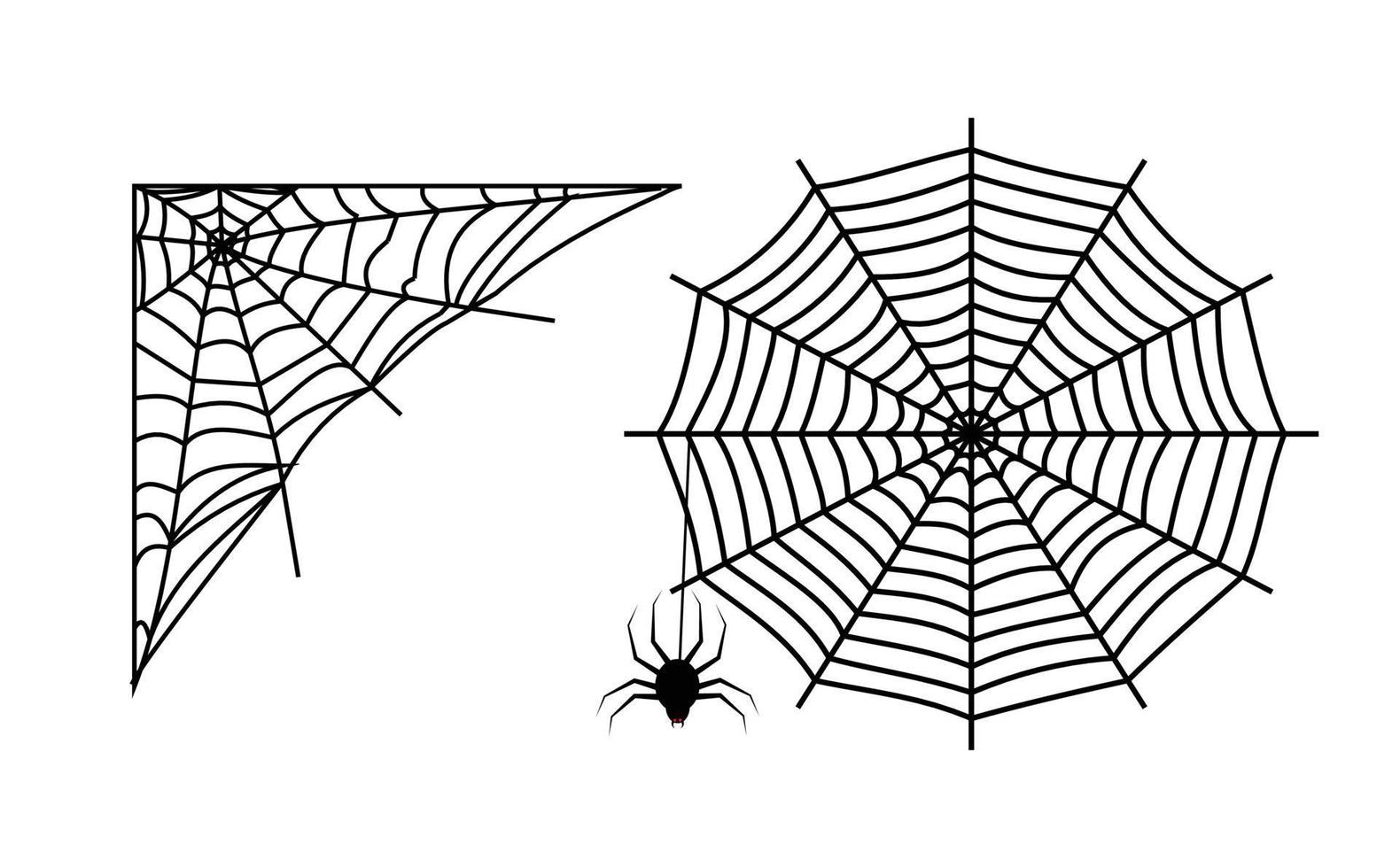 bande dessinée illustration toile d'araignée et vecteur d'araignées