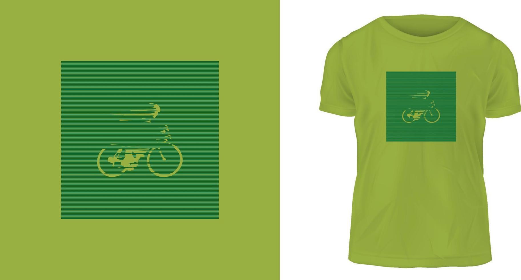 concept de design de t-shirt, cyclisme vecteur