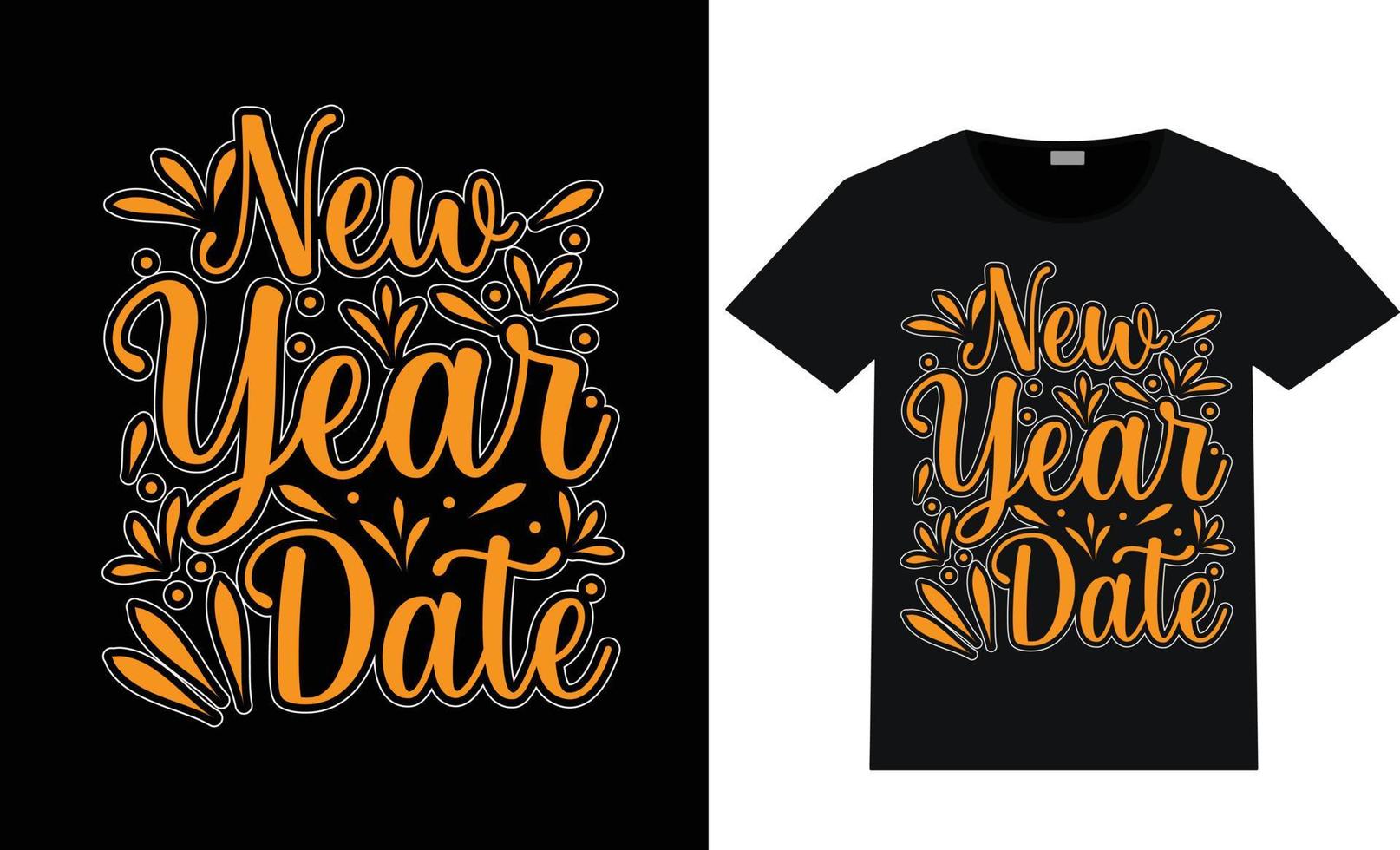 conception de t-shirt de bonne année vecteur