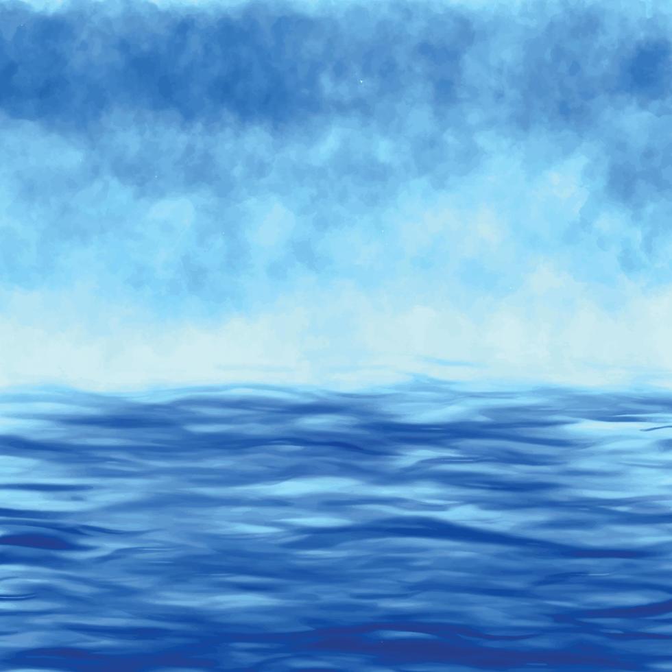 fond de vagues de l'océan bleu vecteur