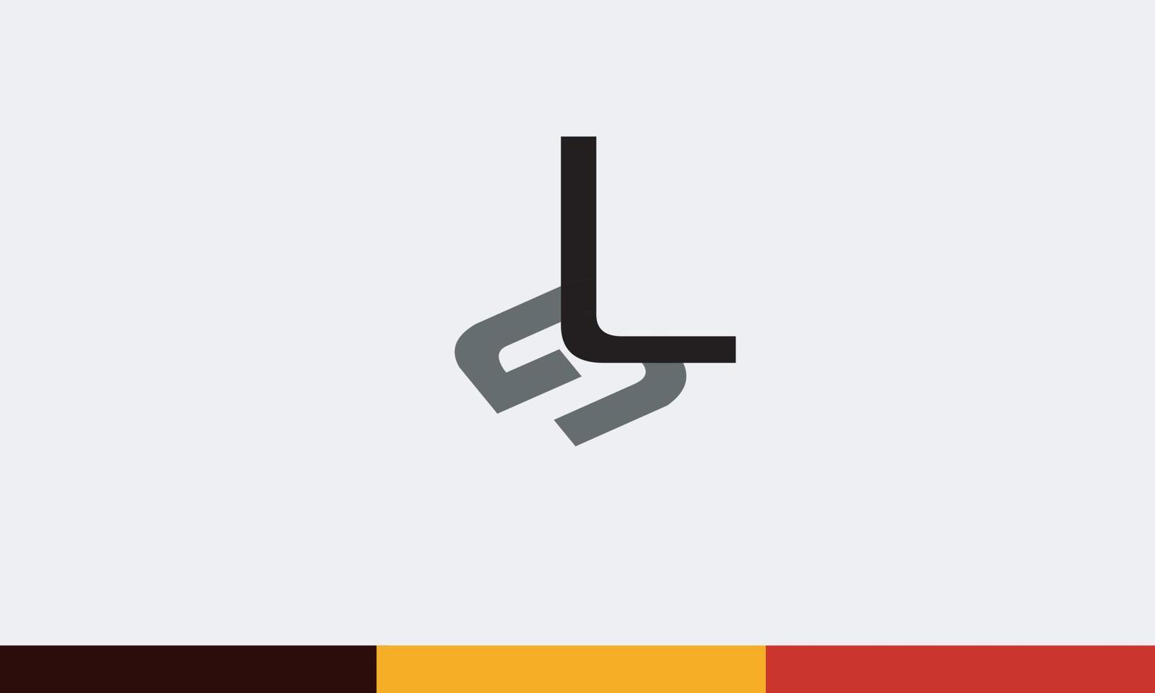 alphabet lettres initiales monogramme logo gl, lg, g et l vecteur