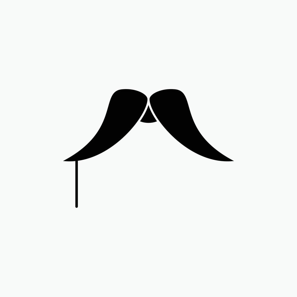 moustache, hipster, movember, mâle, icône de glyphe d'hommes. illustration vectorielle isolée vecteur