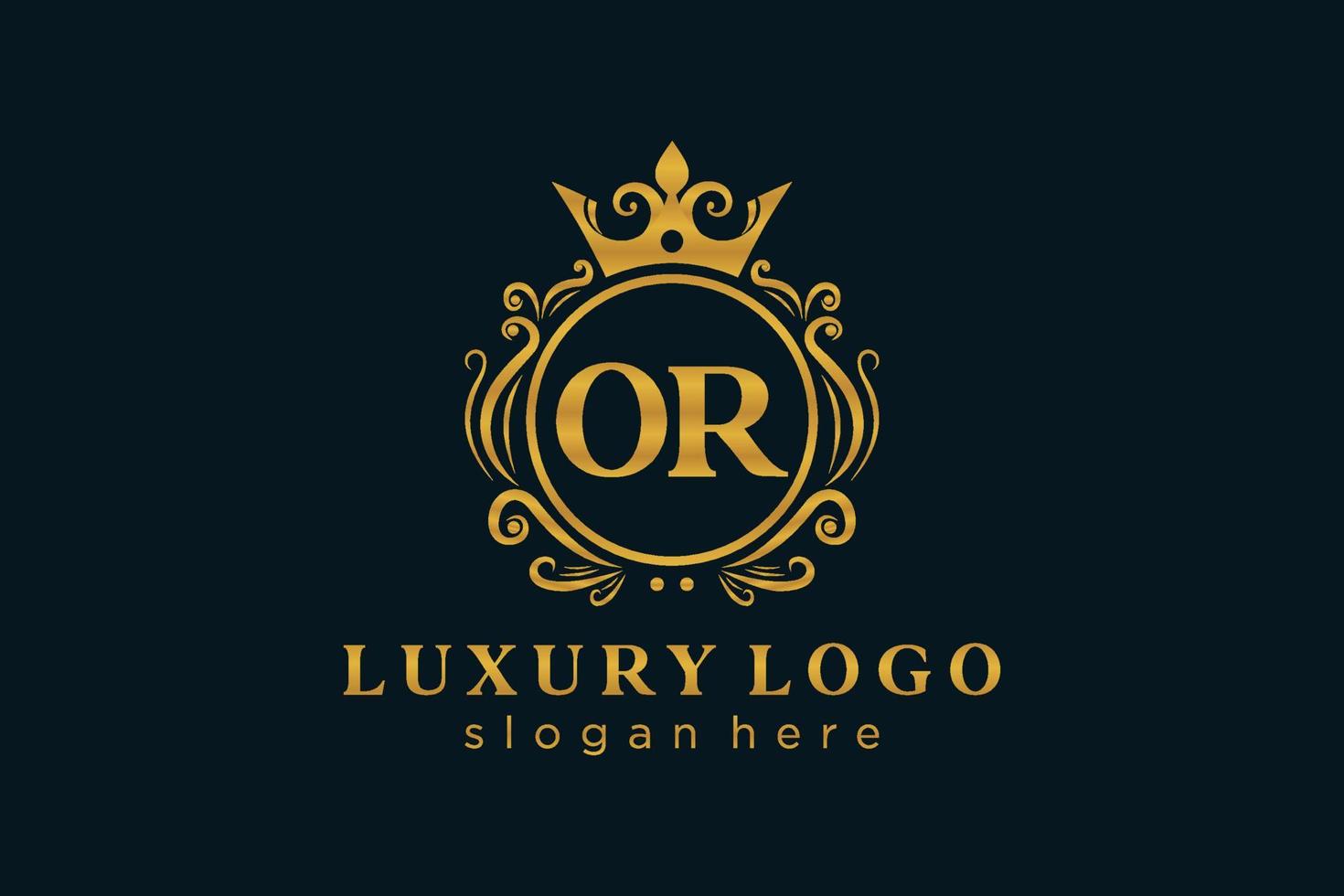 modèle de logo de luxe royal initial ou lettre en art vectoriel pour restaurant, royauté, boutique, café, hôtel, héraldique, bijoux, mode et autres illustrations vectorielles.