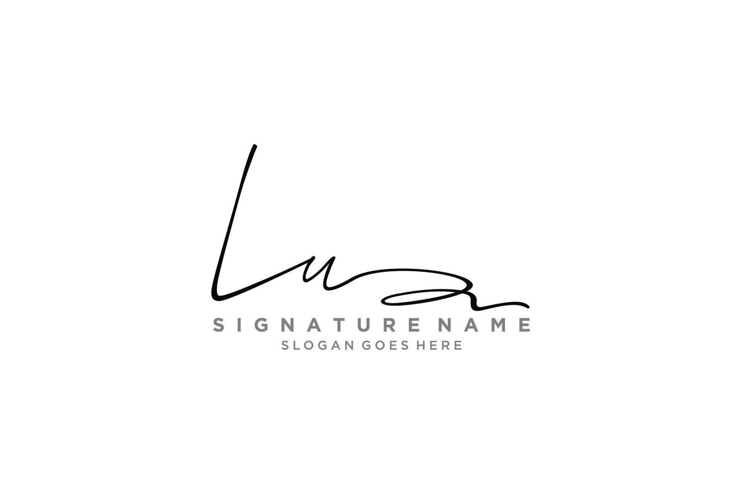 initial lu lettre signature logo modèle design élégant logo signe symbole modèle vecteur icône