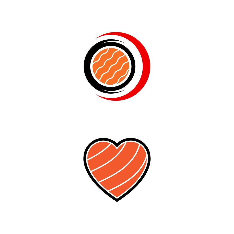 illustration de conception d'icône de vecteur de sushi japon