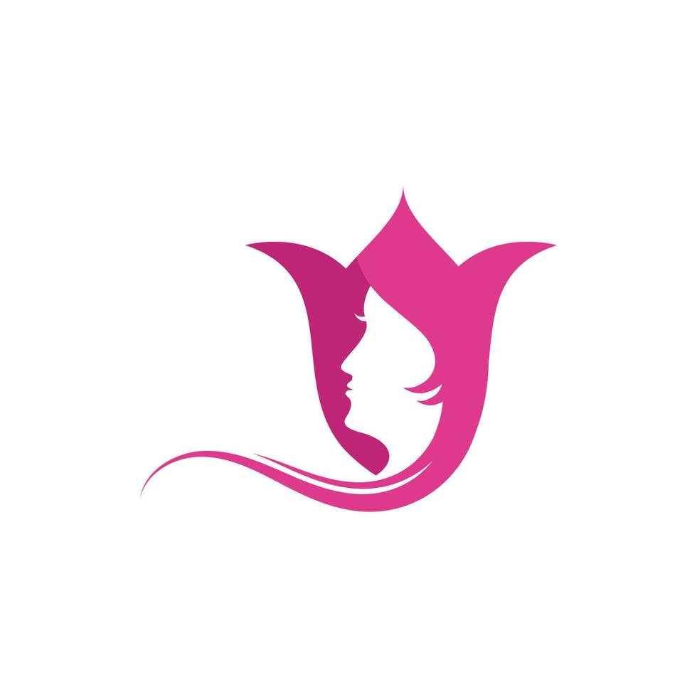 silhouette de visage de femme vecteur